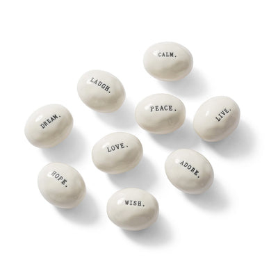 Assorted Word Stones, Set of 9