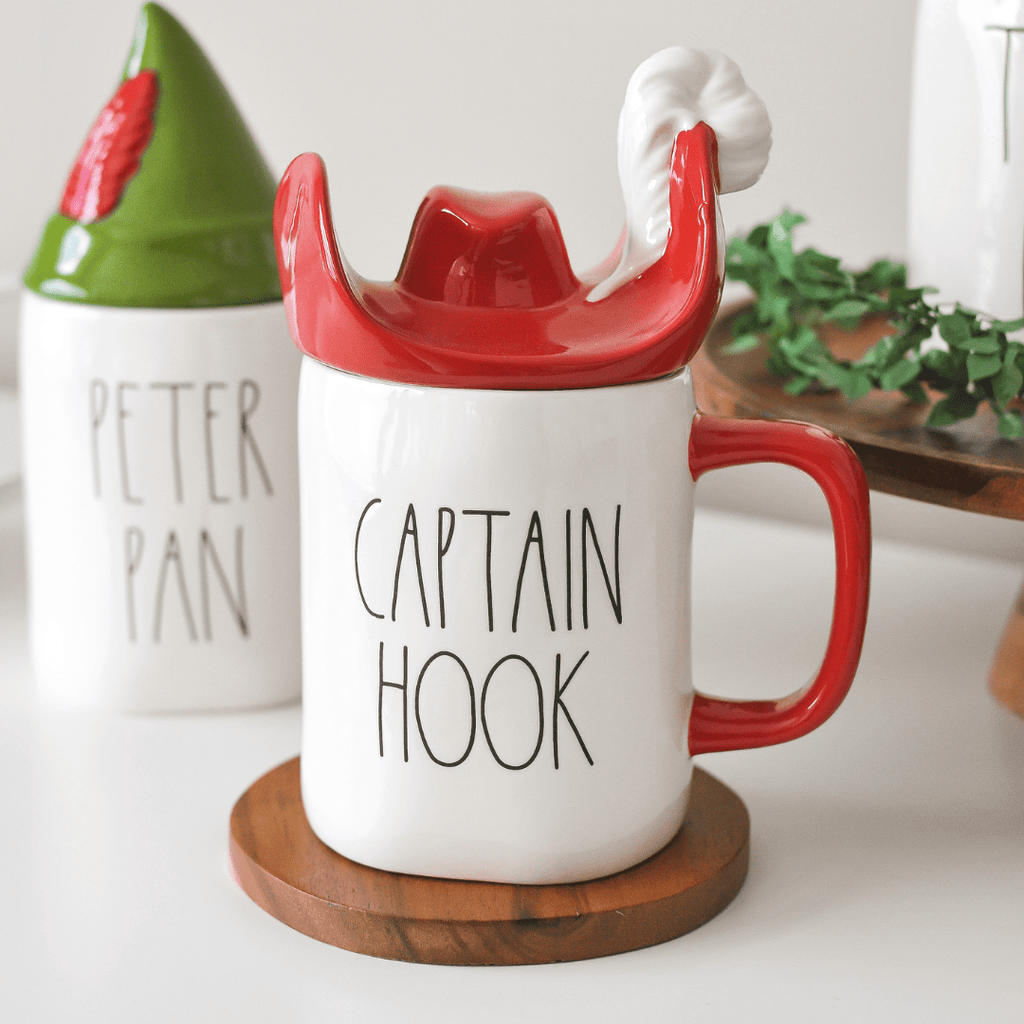The Disney Collection by Rae Dunn CAPTAIN HOOK Mug with Hat Topper