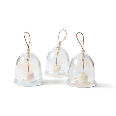 Glass Bell Ornaments, Set of 3