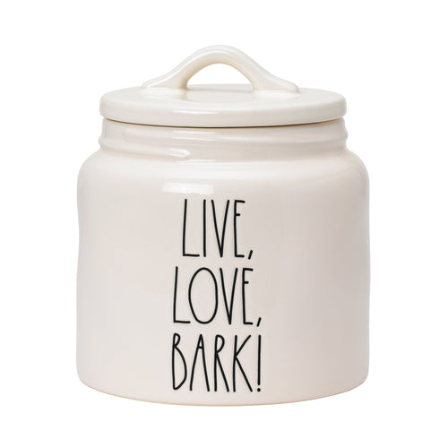 Rae Dunn Artisan "LIVE, LOVE, BARK" Pet Canister