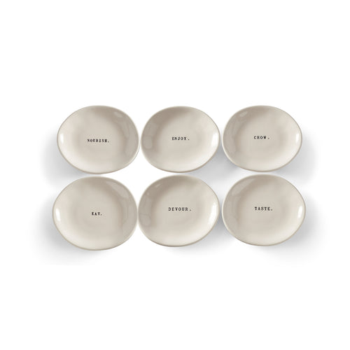 Small Eating Dishes, Set of 6